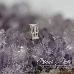 Anatometal - Tapered Baguette CZ - YG