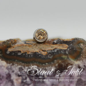 NeoMetal - Bezel Set Faceted - Champagne