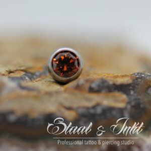 NeoMetal Bezel Set Faceted - Caramel